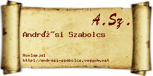 Andrási Szabolcs névjegykártya